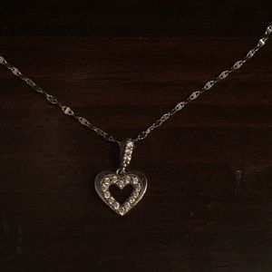 Heart-shaped silver pendant